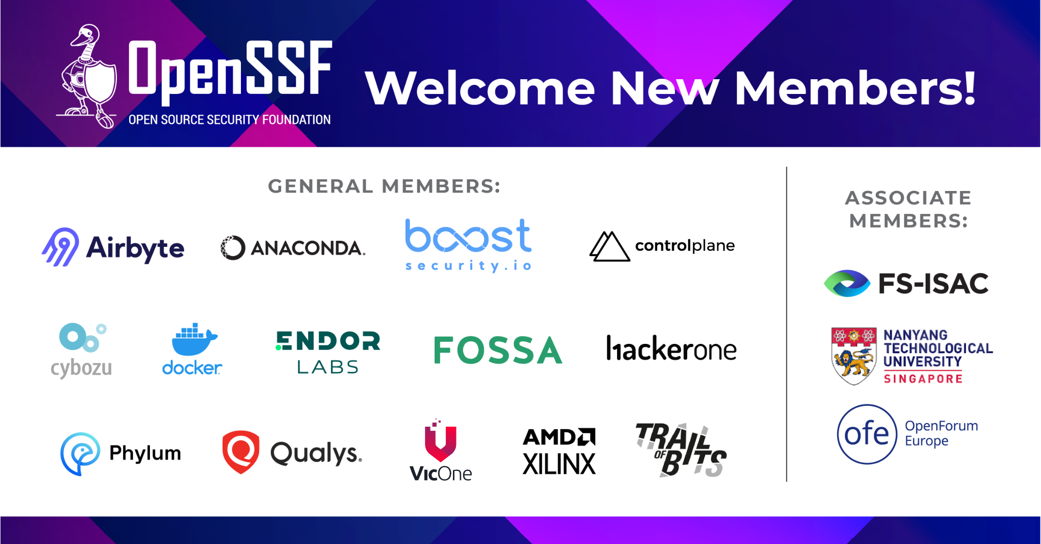 OpenSSF - Welcome New Members - Q4 2022