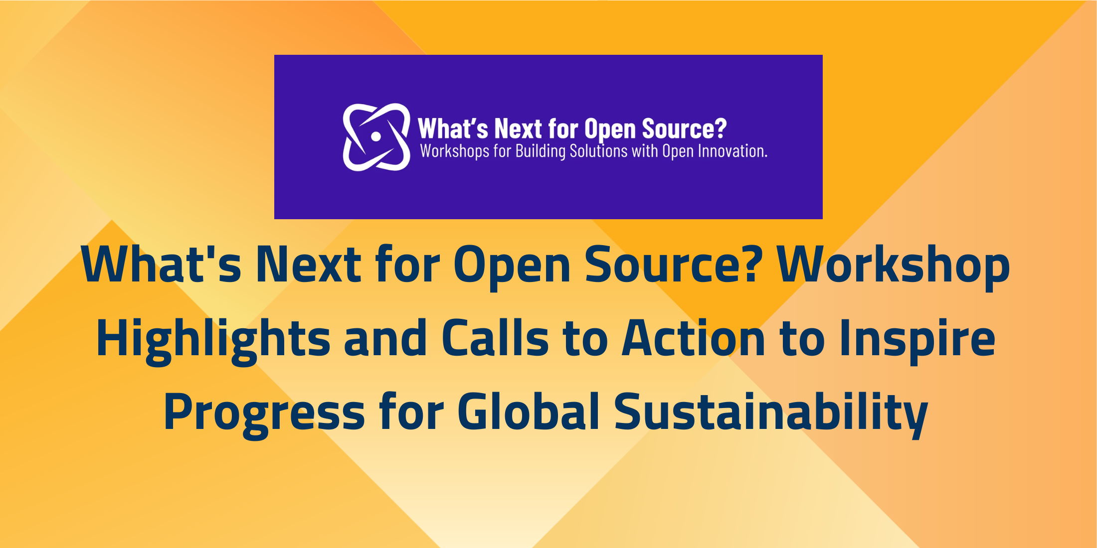 What's Next for Open Source? Workshop Highlights and Calls to Action to Inspire Progress for Global Sustainability