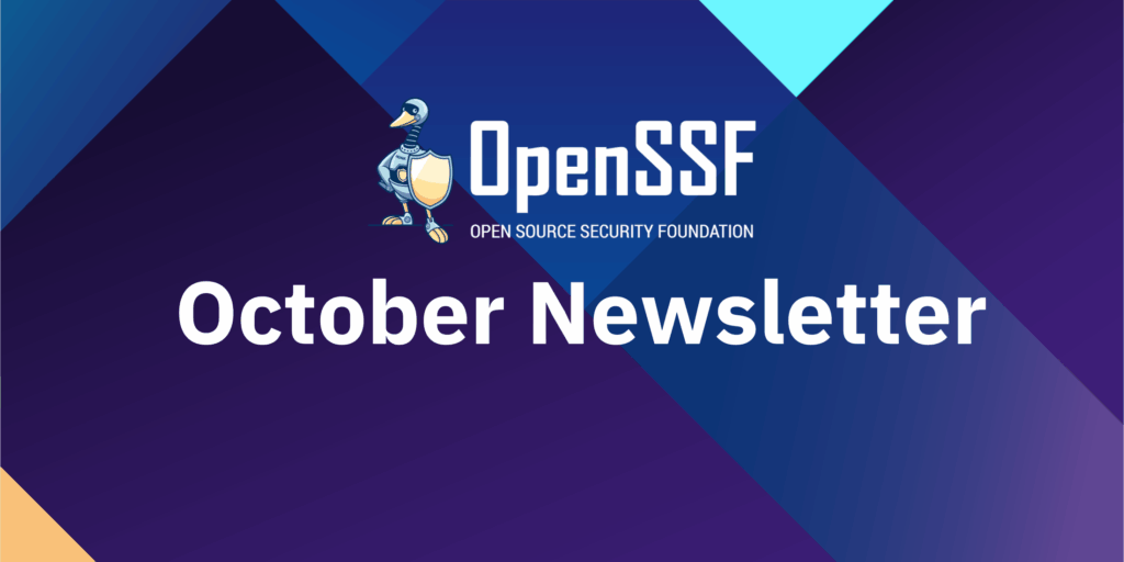 October Newsletter - OpenSSF